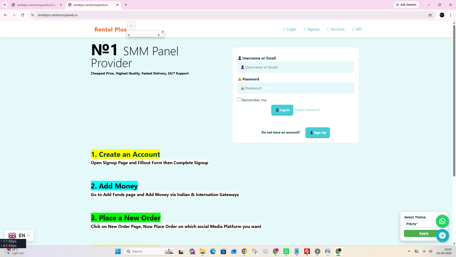 Pitchy theme preview